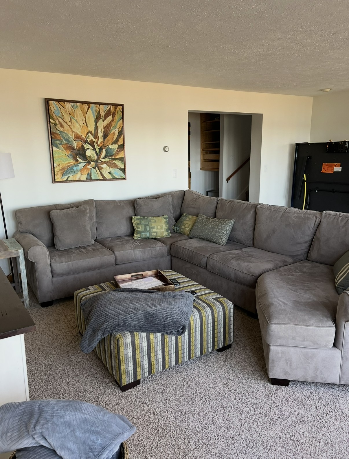 Lower level family room including ping pong table and darts